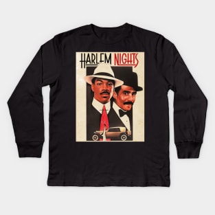 exclusive //harlem night, vintage look design, Kids Long Sleeve T-Shirt